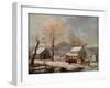 Winter Scene, 1830-60-George Henry Durrie-Framed Premium Giclee Print