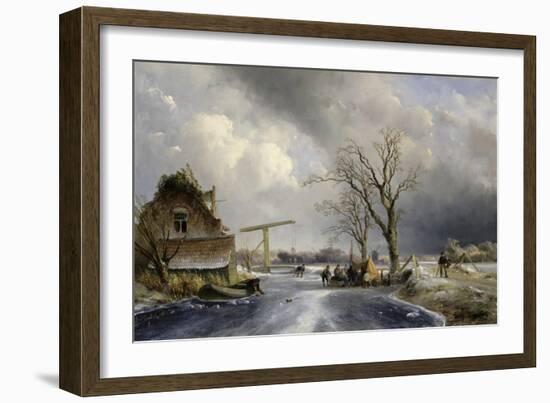 Winter Scene, 1846-Johan-Barthold Jongkind-Framed Giclee Print