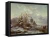 Winter Scene, 19Th Century-Andreas Schelfhout-Framed Stretched Canvas