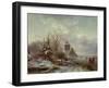Winter Scene, 19Th Century-Andreas Schelfhout-Framed Giclee Print