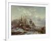 Winter Scene, 19Th Century-Andreas Schelfhout-Framed Giclee Print