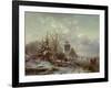 Winter Scene, 19Th Century-Andreas Schelfhout-Framed Giclee Print