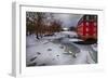 Winter Scene at the Kingston Gristmill, New Jersey-George Oze-Framed Photographic Print