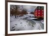 Winter Scene at the Kingston Gristmill, New Jersey-George Oze-Framed Photographic Print