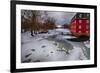 Winter Scene at the Kingston Gristmill, New Jersey-George Oze-Framed Photographic Print