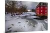Winter Scene at the Kingston Gristmill, New Jersey-George Oze-Mounted Photographic Print