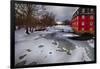 Winter Scene at the Kingston Gristmill, New Jersey-George Oze-Framed Photographic Print