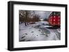 Winter Scene at the Kingston Gristmill, New Jersey-George Oze-Framed Photographic Print