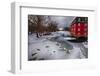 Winter Scene at the Kingston Gristmill, New Jersey-George Oze-Framed Photographic Print