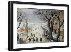 Winter Scene, c.1610-Hendrik Avercamp-Framed Giclee Print