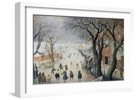 Winter Scene, c.1610-Hendrik Avercamp-Framed Giclee Print