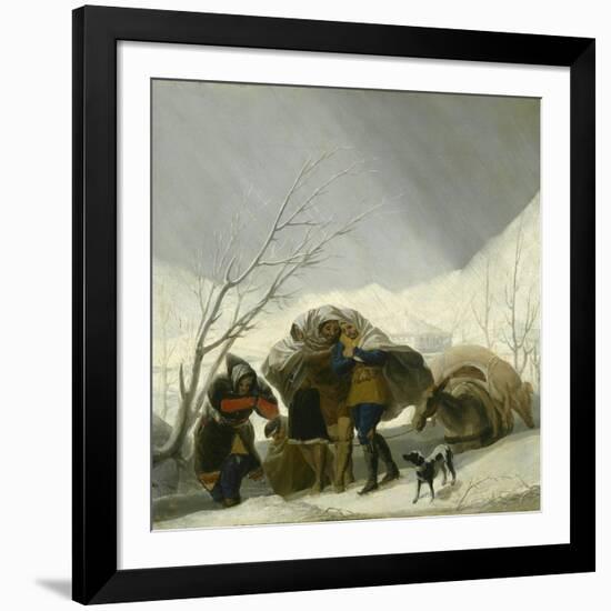 Winter Scene, C.1786-Francisco de Goya-Framed Giclee Print