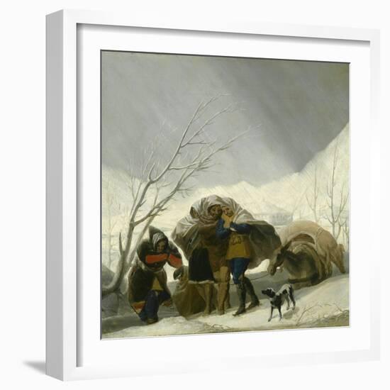 Winter Scene, C.1786-Francisco de Goya-Framed Giclee Print