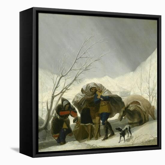 Winter Scene, C.1786-Francisco de Goya-Framed Stretched Canvas