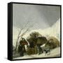 Winter Scene, C.1786-Francisco de Goya-Framed Stretched Canvas