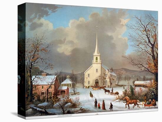 Winter Scene, C1875-null-Stretched Canvas