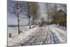 Winter Scene, Dalarne-Peder Mork Monsted-Mounted Giclee Print