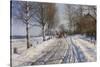 Winter Scene, Dalarne-Peder Mork Monsted-Stretched Canvas