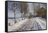 Winter Scene, Dalarne-Peder Mork Monsted-Framed Stretched Canvas