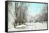 Winter Scene, Gloversville, New York-null-Framed Stretched Canvas