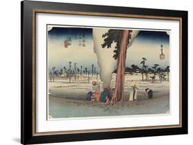 Winter Scene, Hamamatsu, C. 1833-Utagawa Hiroshige-Framed Giclee Print