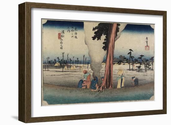 Winter Scene, Hamamatsu, C. 1833-Utagawa Hiroshige-Framed Giclee Print