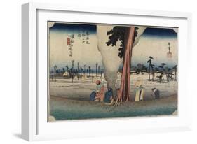 Winter Scene, Hamamatsu, C. 1833-Utagawa Hiroshige-Framed Giclee Print