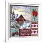 Winter Scene Home Snowman 5-Nick Kratz-Framed Giclee Print