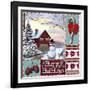 Winter Scene Home Snowman 5-Nick Kratz-Framed Giclee Print