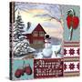 Winter Scene Home Snowman 5-Nick Kratz-Stretched Canvas