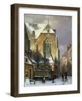 Winter Scene in Amsterdam-Willem Koekkoek-Framed Giclee Print