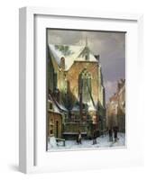 Winter Scene in Amsterdam-Willem Koekkoek-Framed Giclee Print