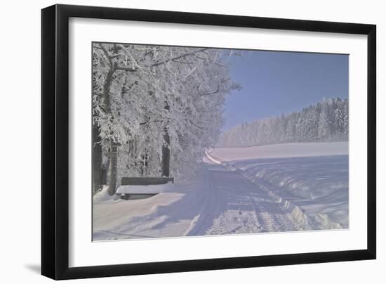 Winter Scene in Bavaria-Martina Bleichner-Framed Art Print