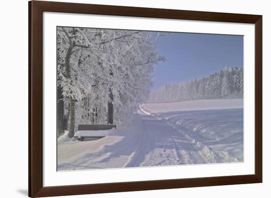 Winter Scene in Bavaria-Martina Bleichner-Framed Art Print