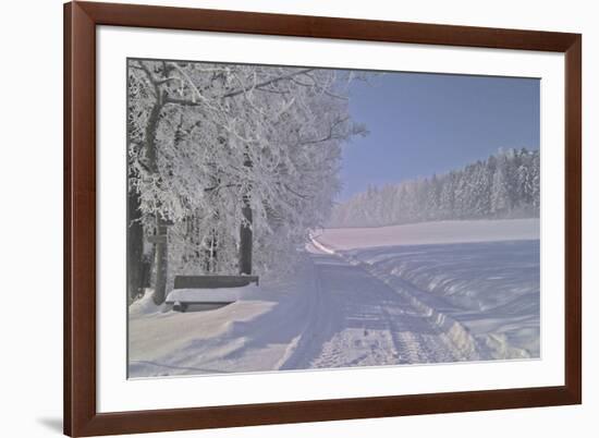 Winter Scene in Bavaria-Martina Bleichner-Framed Art Print