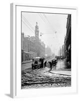 Winter Scene in Great Western Road, 1955-null-Framed Photographic Print