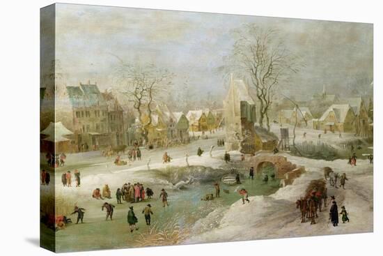 Winter Scene in Holland-Jan Brueghel the Elder-Stretched Canvas