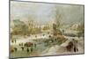 Winter Scene in Holland-Jan Brueghel the Elder-Mounted Giclee Print