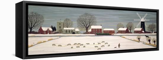 Winter Scene in Lincolnshire-Vincent Haddelsey-Framed Stretched Canvas