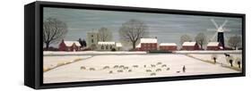 Winter Scene in Lincolnshire-Vincent Haddelsey-Framed Stretched Canvas