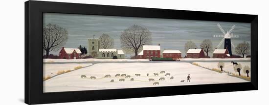 Winter Scene in Lincolnshire-Vincent Haddelsey-Framed Giclee Print