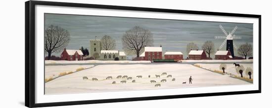 Winter Scene in Lincolnshire-Vincent Haddelsey-Framed Premium Giclee Print