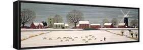 Winter Scene in Lincolnshire-Vincent Haddelsey-Framed Stretched Canvas
