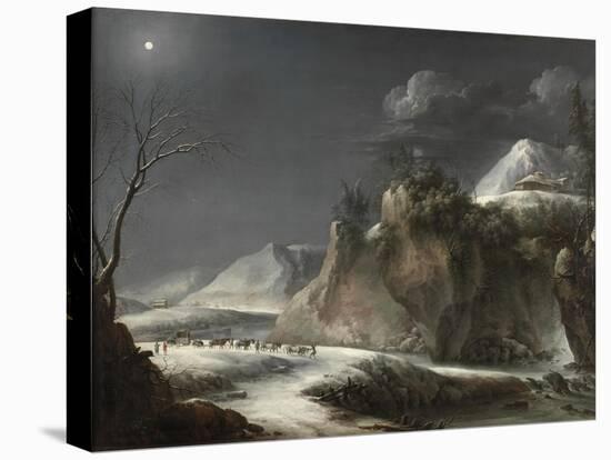 Winter Scene in the Italian Alps, C.1735-1765-Francesco Foschi-Stretched Canvas