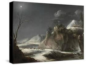 Winter Scene in the Italian Alps, C.1735-1765-Francesco Foschi-Stretched Canvas