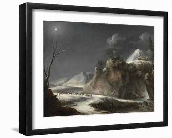 Winter Scene in the Italian Alps, C.1735-1765-Francesco Foschi-Framed Giclee Print