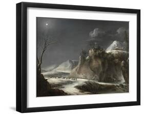 Winter Scene in the Italian Alps, C.1735-1765-Francesco Foschi-Framed Giclee Print