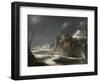 Winter Scene in the Italian Alps, C.1735-1765-Francesco Foschi-Framed Giclee Print