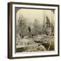 Winter Scene, Luna Island, Niagara Falls, New York, USA-Underwood & Underwood-Framed Photographic Print