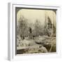 Winter Scene, Luna Island, Niagara Falls, New York, USA-Underwood & Underwood-Framed Photographic Print